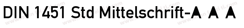 DIN 1451 Std Mittelschrift字体转换